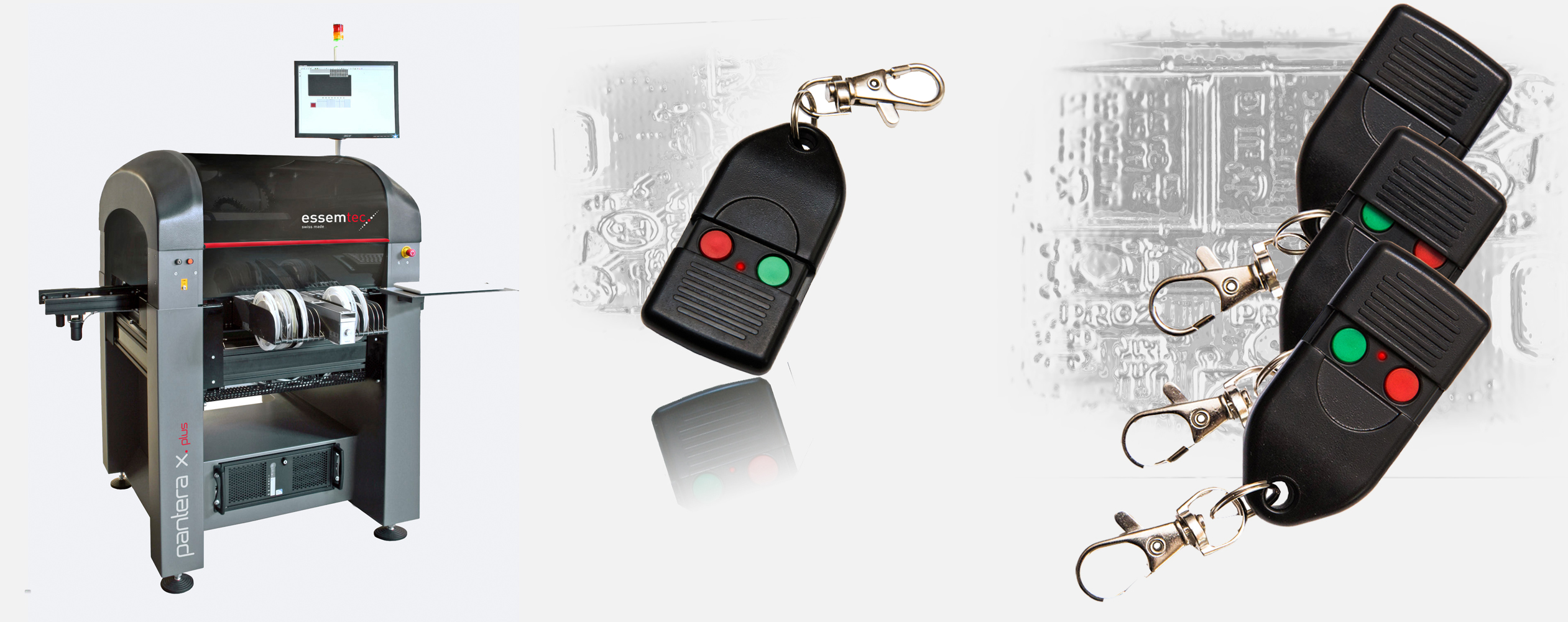 2 CHANNEL KEY FOB TRANSMITTER WITH PUSH OUT/PUSH IN BUTTONS PROTECTIVE COVER