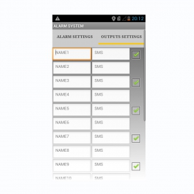 Aplikacja Elmes Elektronik do obsługi centrali na telefon z systemem android.